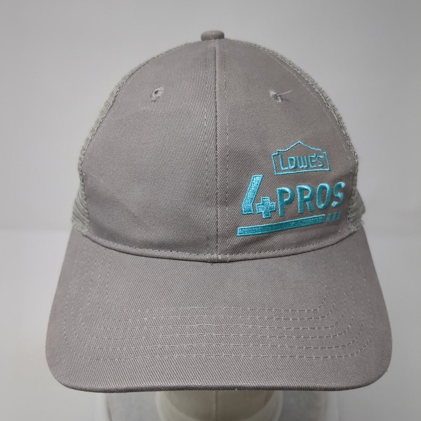 Lowe's 4Pros Snapback Mesh Back Trucker Hat Gray One Size Adjustable