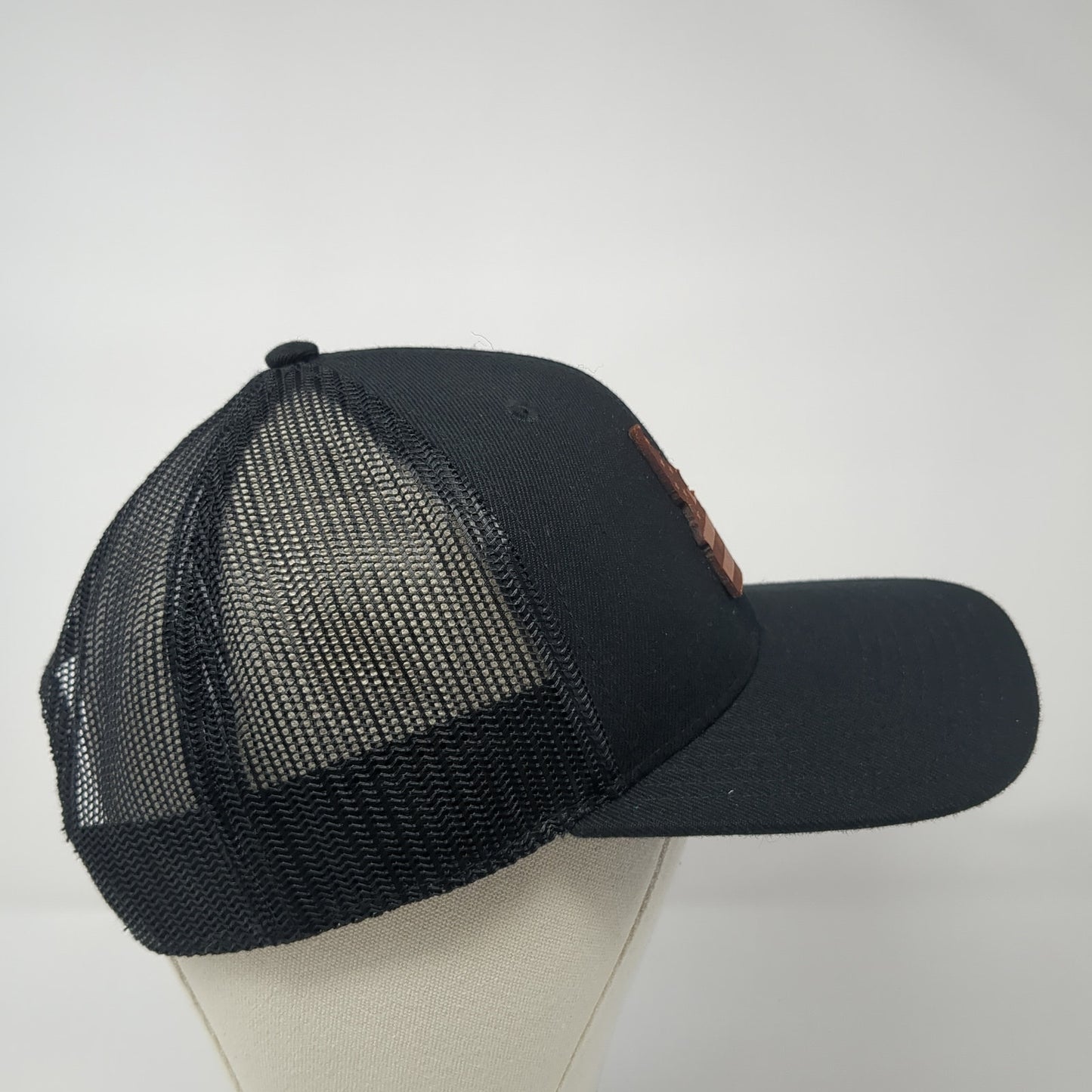 Idaho Snapback Trucker Hat Black One Size Adjustable Mesh Back Branded Bills