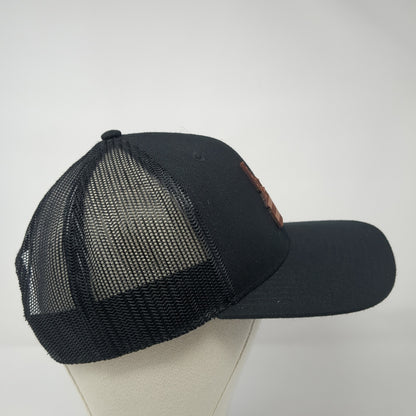 Idaho Snapback Trucker Hat Black One Size Adjustable Mesh Back Branded Bills
