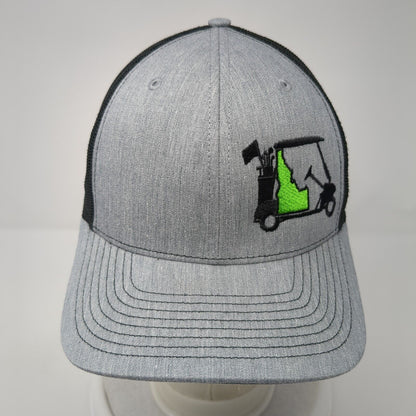 Golf Cart Snapback Trucker Hat Gray One Size Adjustable Mesh Back Richardson