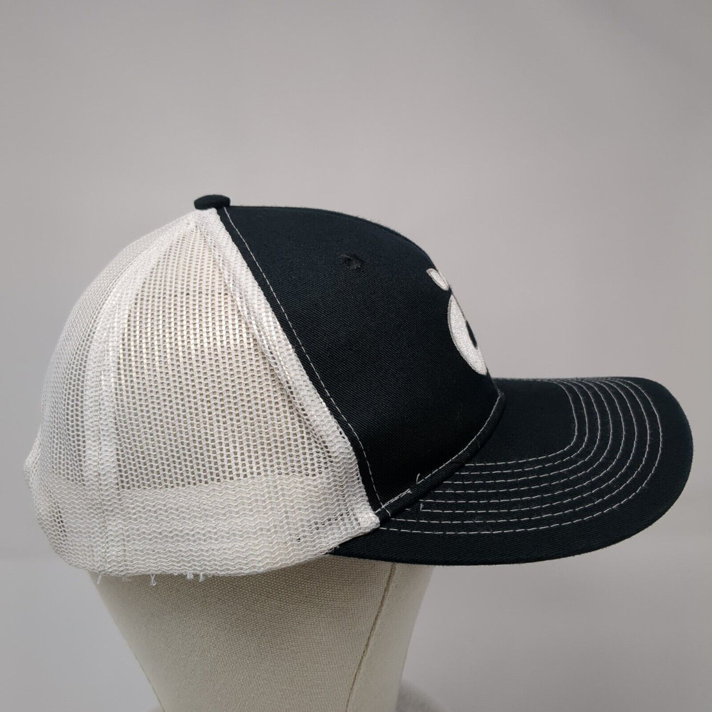 Port Authority Snapback Trucker Hat Black OSFA Embroidered Logo Mesh Back