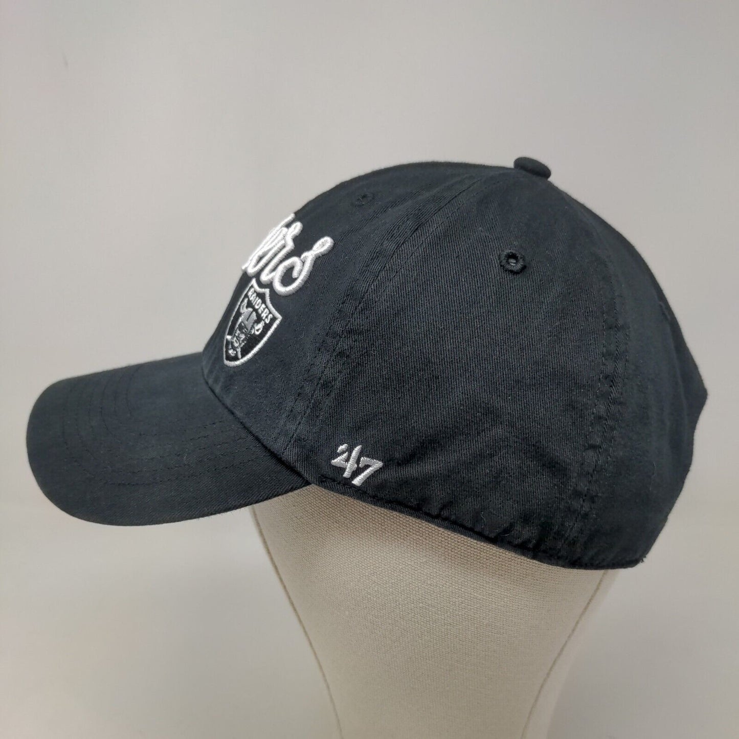 '47 Brand Women's Slideback Hat Black Los Angeles Raiders Embroidered Logo NFL