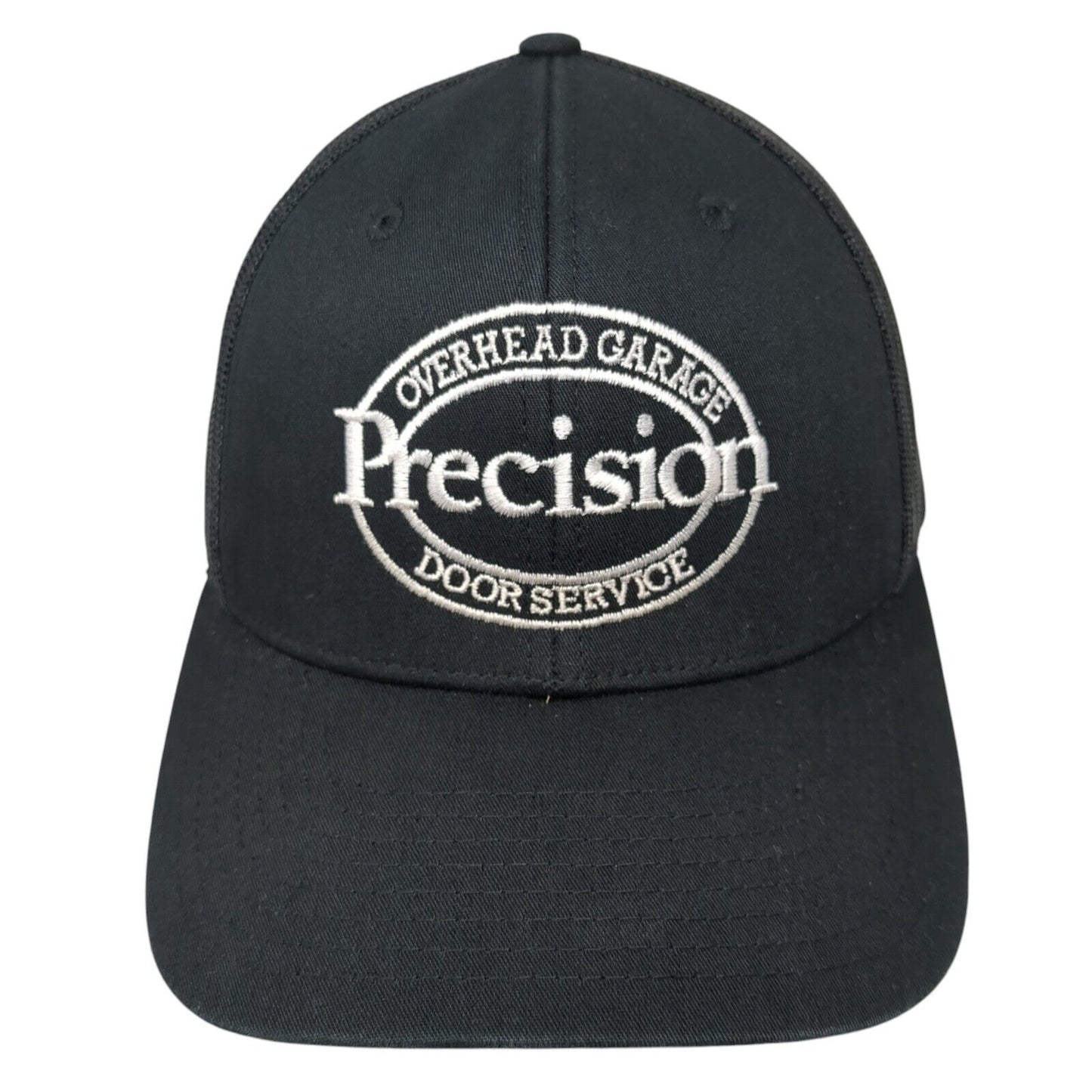 Precision Overhead Garage Door Service Trucker Hat Black One Size Mesh Back