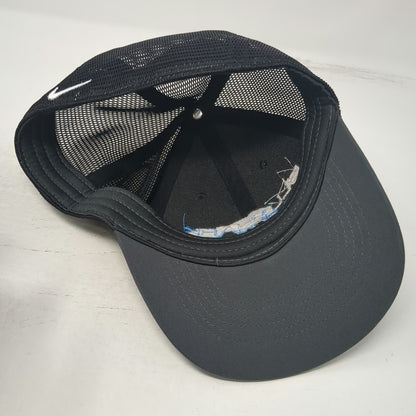 Nike Baseball Cap Black L BluShark Digital Mesh Dri-FIT Legacy91 Stretch Fit Hat