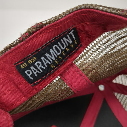 Paramount Reserve Trucker Hat Red Brown One Size Grand Design RV Mesh Back Patch