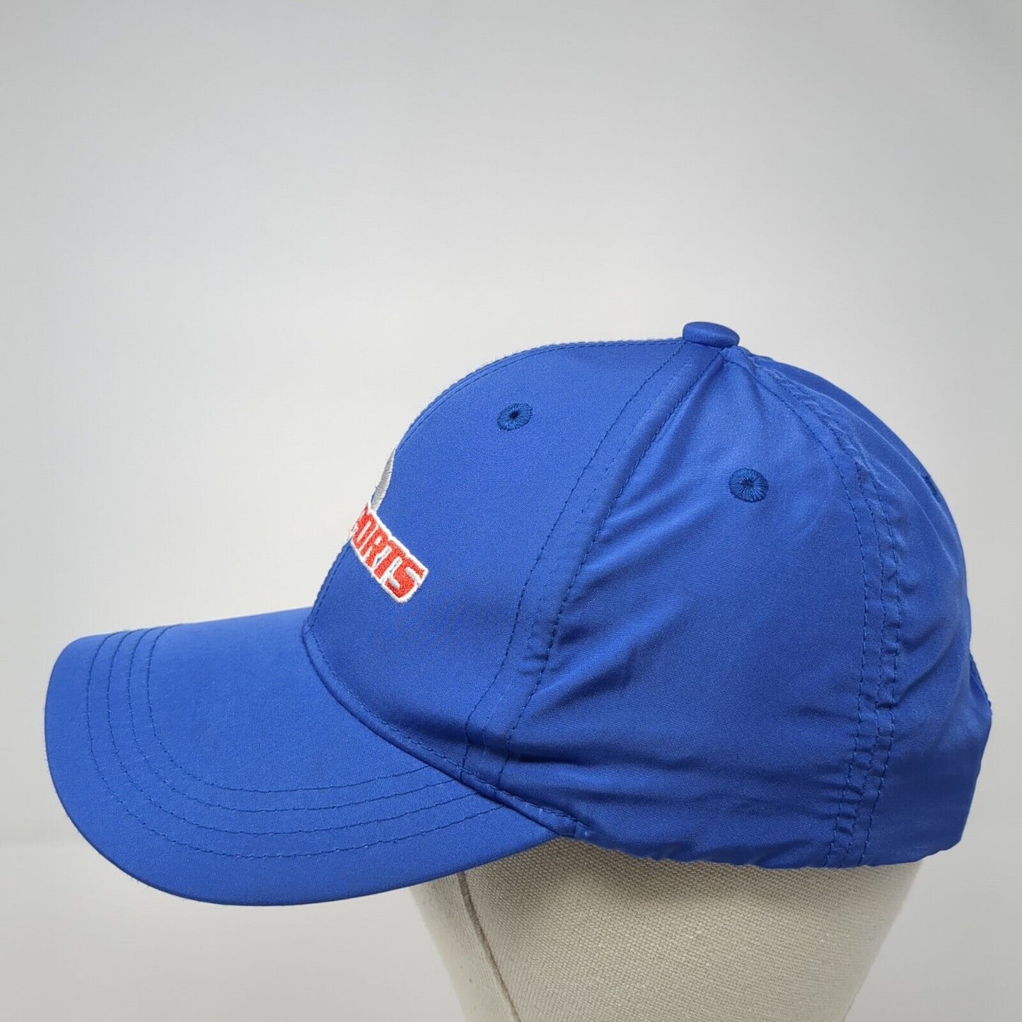 i9 Sports Strapback Hat Blue OS Adjustable Embroidered Vented Holes Polyester