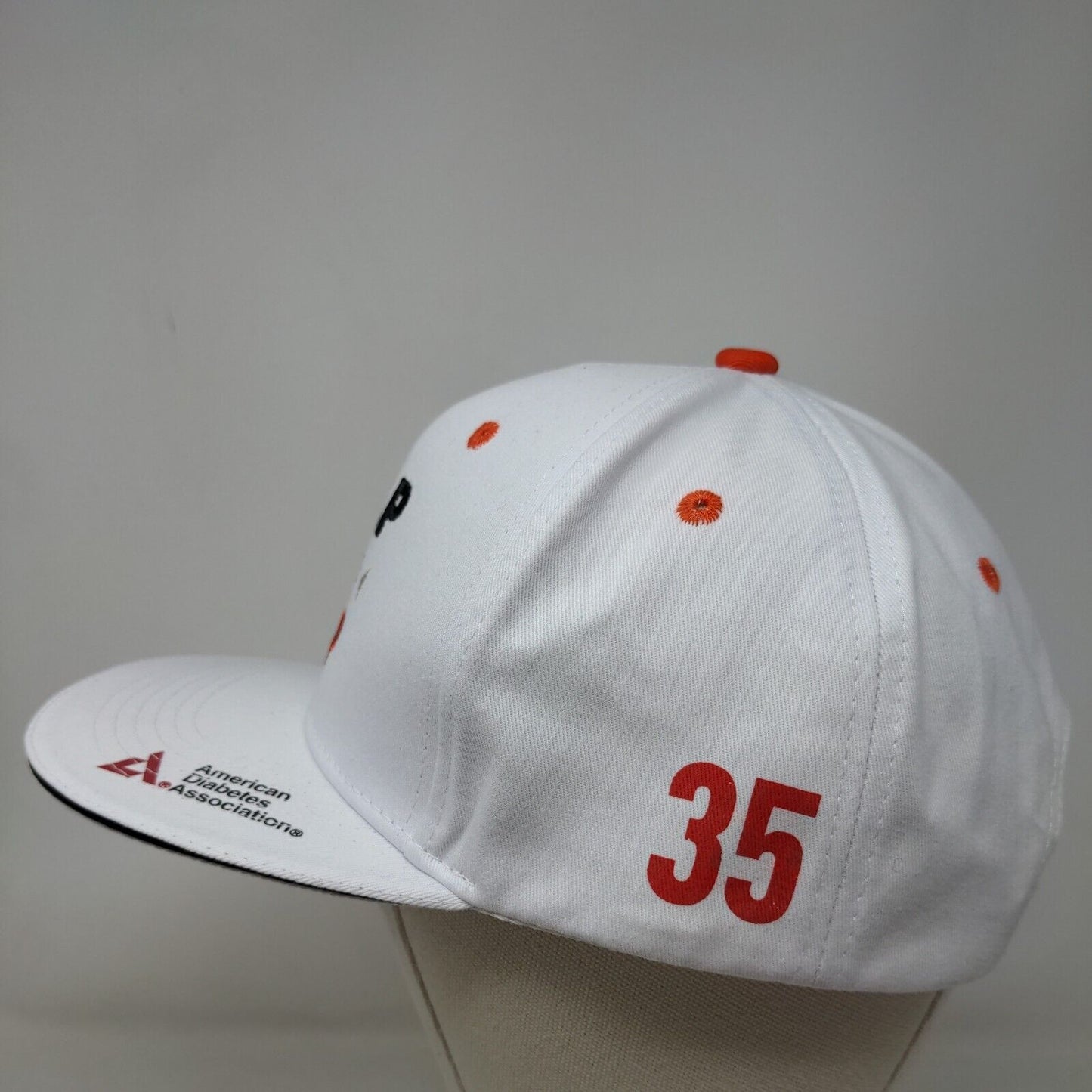Eli Lilly Men's Snapback Hat White Tap The Cap #35 Embroidered Logo Adjustable