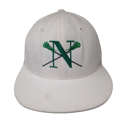 Gate 77 Fitted Hat White Size 7 1/4 Lightweight Embroidered 6 Panel Lids