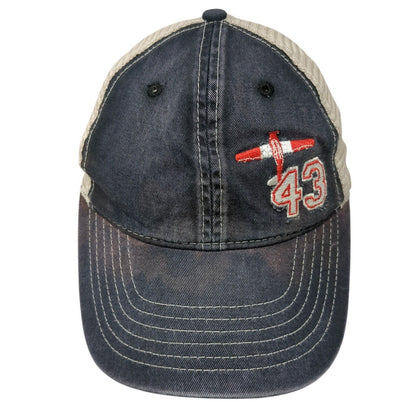 43 Snapback Trucker Hat Blue OS Adjustable Embroidered Mesh Back Comfort Colors
