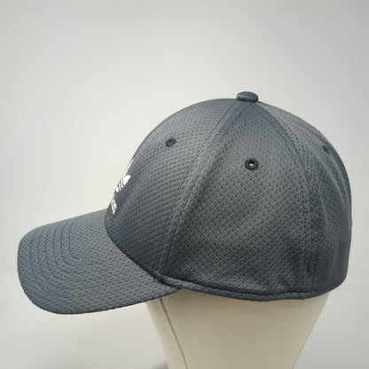 Adidas Baseball Cap Gray XL A-FLEX Stretch Fit Breathable Mesh Trefoil Logo hat
