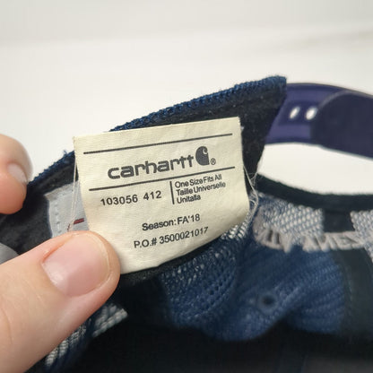 Carhartt Trucker Hat Blue One Size Mesh Santa Ynez Valley Vineyard Pig Patch