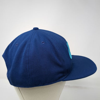 Nike Snapback Hat Blue One Size Air Swoosh Flat Brim Embroidered Athletic Sport