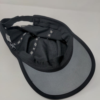 Adidas Strapback Hat Black OSFA Adjustable Lightweight 3-Stripes 6 Panel