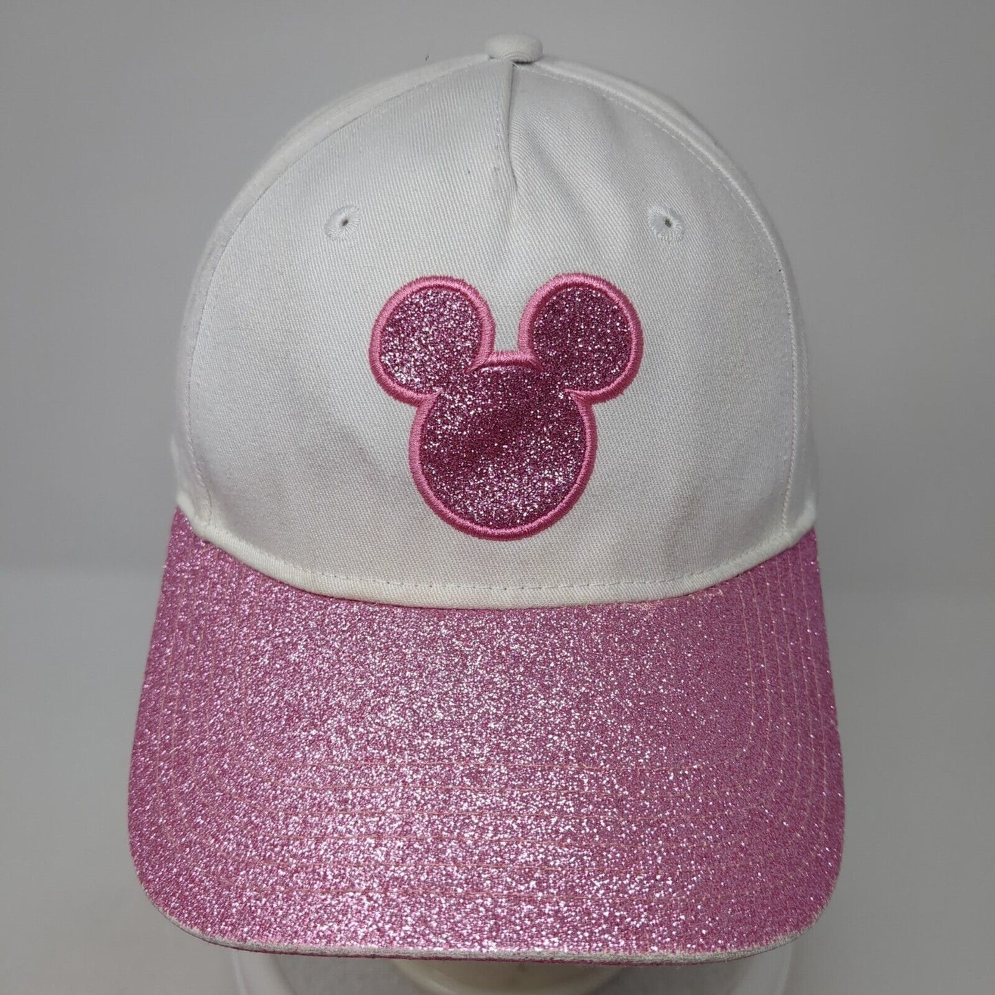 Disney Minnie Mouse Strapback Baseball Cap Multicolor One Size Glitter 6 Panel