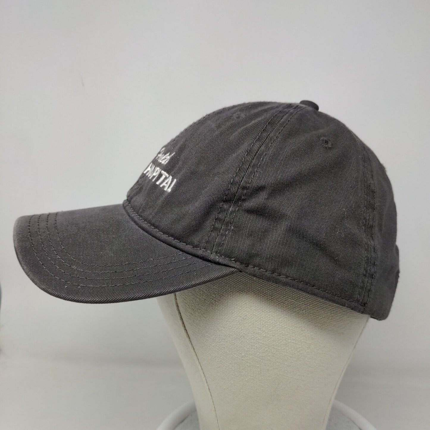 Cap America Men's Strapback Hat Gray Adjustable IU Health West Hospital Logo