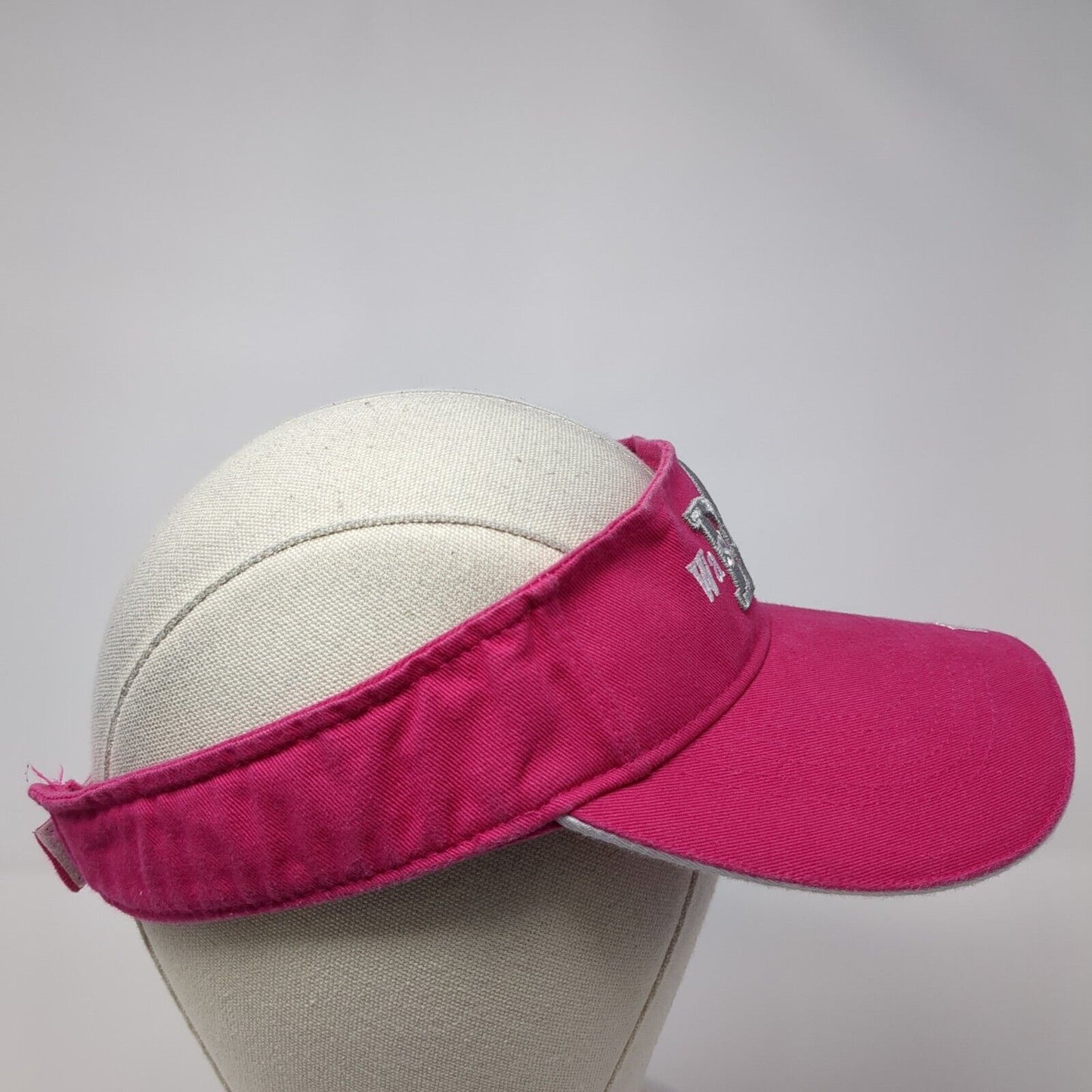 Washington DC USA Strapback Sun Visor Hat Pink One Size Adjustable Patriotic