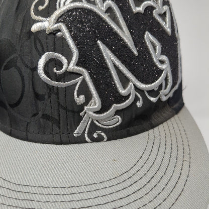 NY New York Fitted Hat Black Size XL Embroidered 6 Panel KB ETHOS Headwear