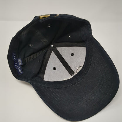 Onrel Slideback Hat Black OSFA Adjustable Embroidered Port & Company Cotton