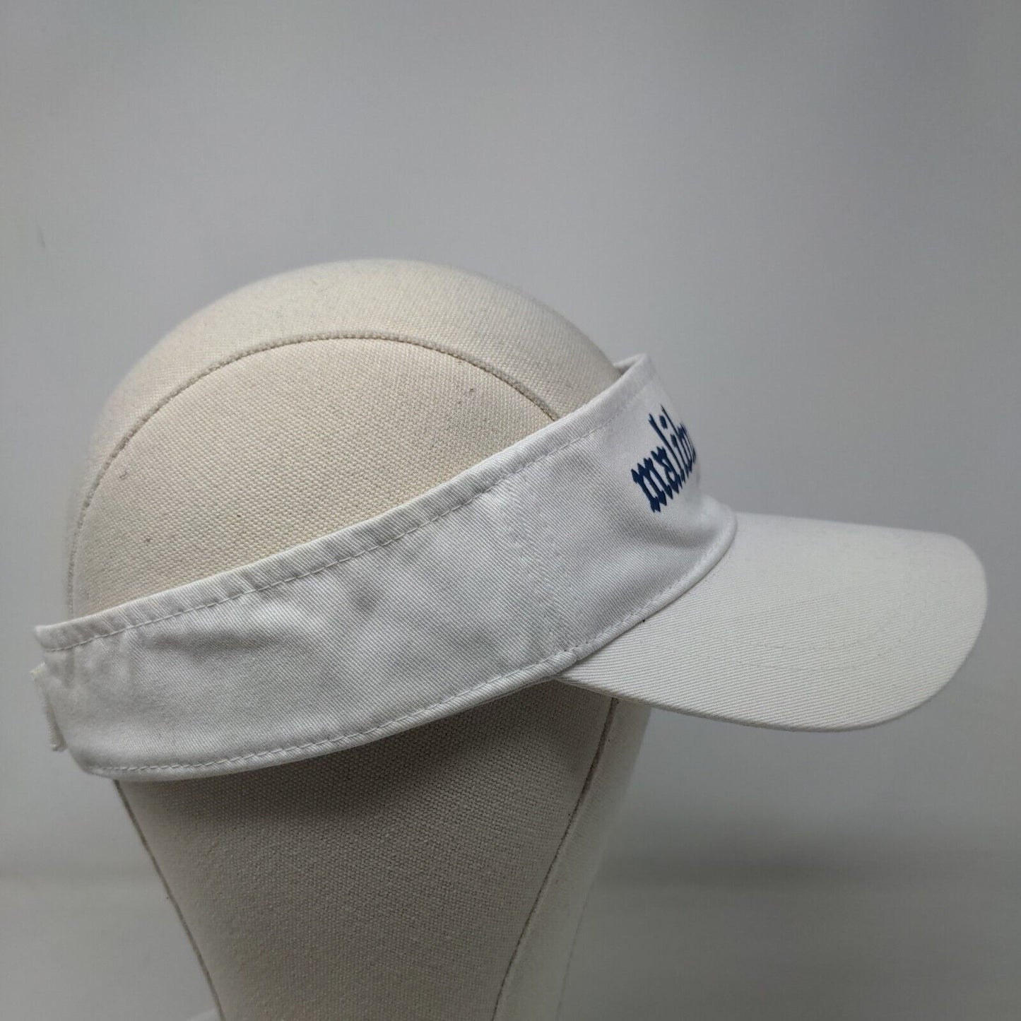 Cobra Men's Strapback Sun Visor Cap Hat White Adjustable Malibu Strings Logo