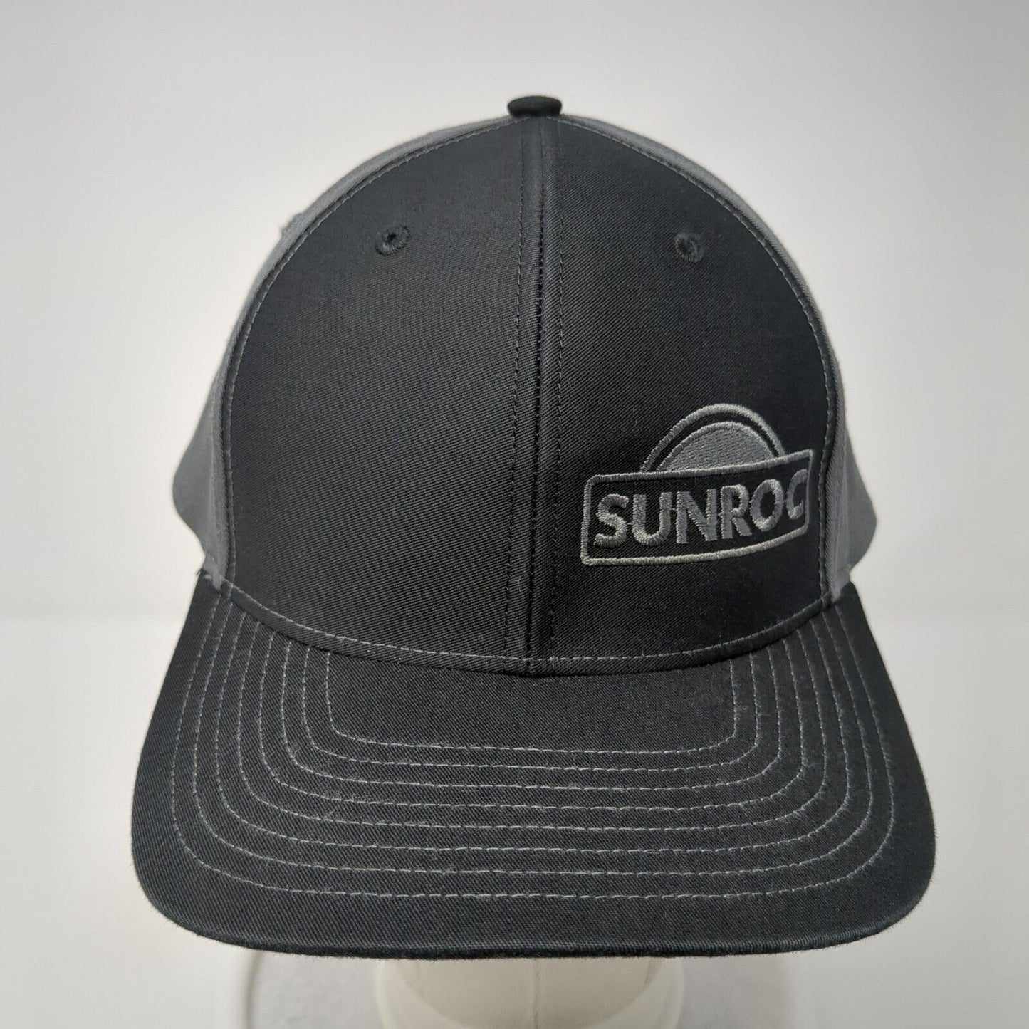 Sunroc Snapback Hat Black One Size Colorblock Clyde Richardson 6 Panel