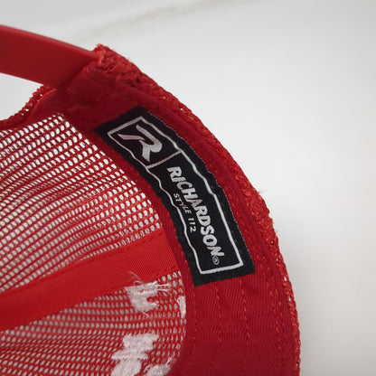 Richardson Trucker Hat Red One Size Shippy Bros Landleveling 65 Year Snapback
