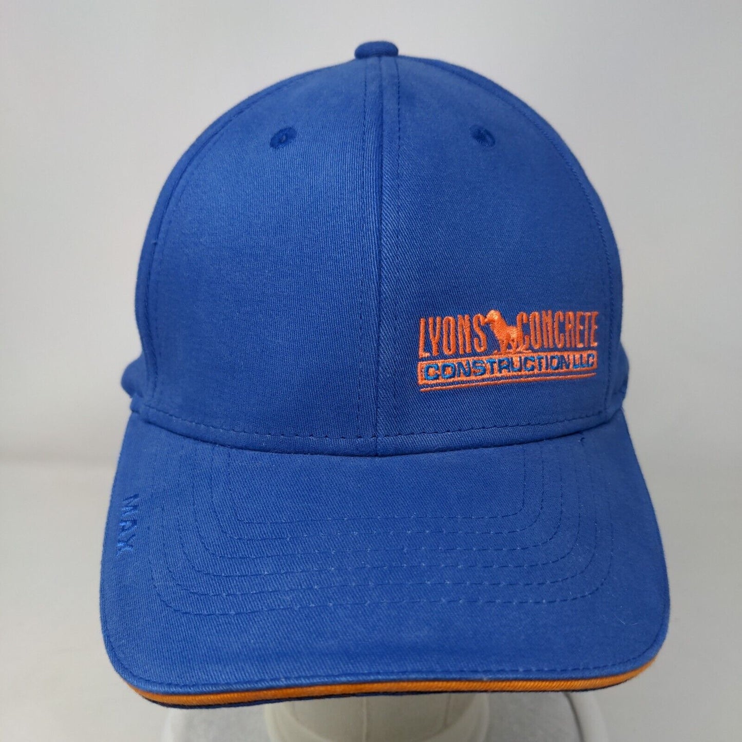 Lyons Concrete Construction Fitted Hat Blue M/L Embroidered The Max Nat