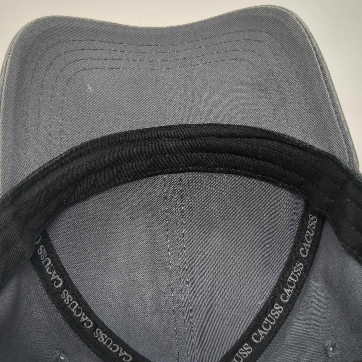 Cacuss Slideback Baseball Cap Gray One Size Adjustable 6 Panel Cotton