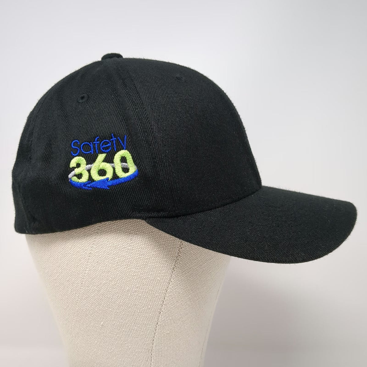 Flexfit Yupoong Baseball Cap Black M US Ecology Safety 360 Logo Embroidered hat