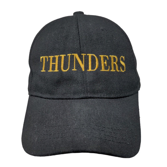 Thunders Strapback Hat Black One Size Embroidered Adjustable 6 Panel