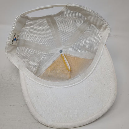 Sportcap Trucker Hat White One Size Mesh Golf Fat Croo 51 CHS Snapback Foam Logo