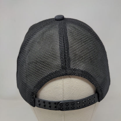 American Flag Snapback Trucker Hat Black One Size Adjustable Mesh Back Patriotic