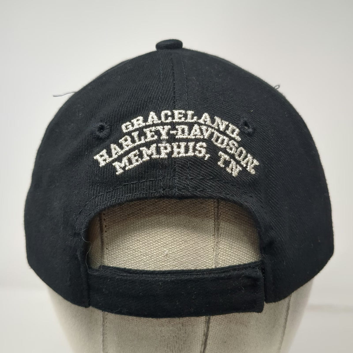 Harley-Davidson Baseball Cap Black One Size Hat Rhinestone Skull Memphis TN Logo