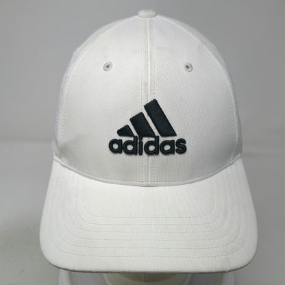 Adidas Baseball Cap White One Size Embroidered Logo Strapback Performance Hat