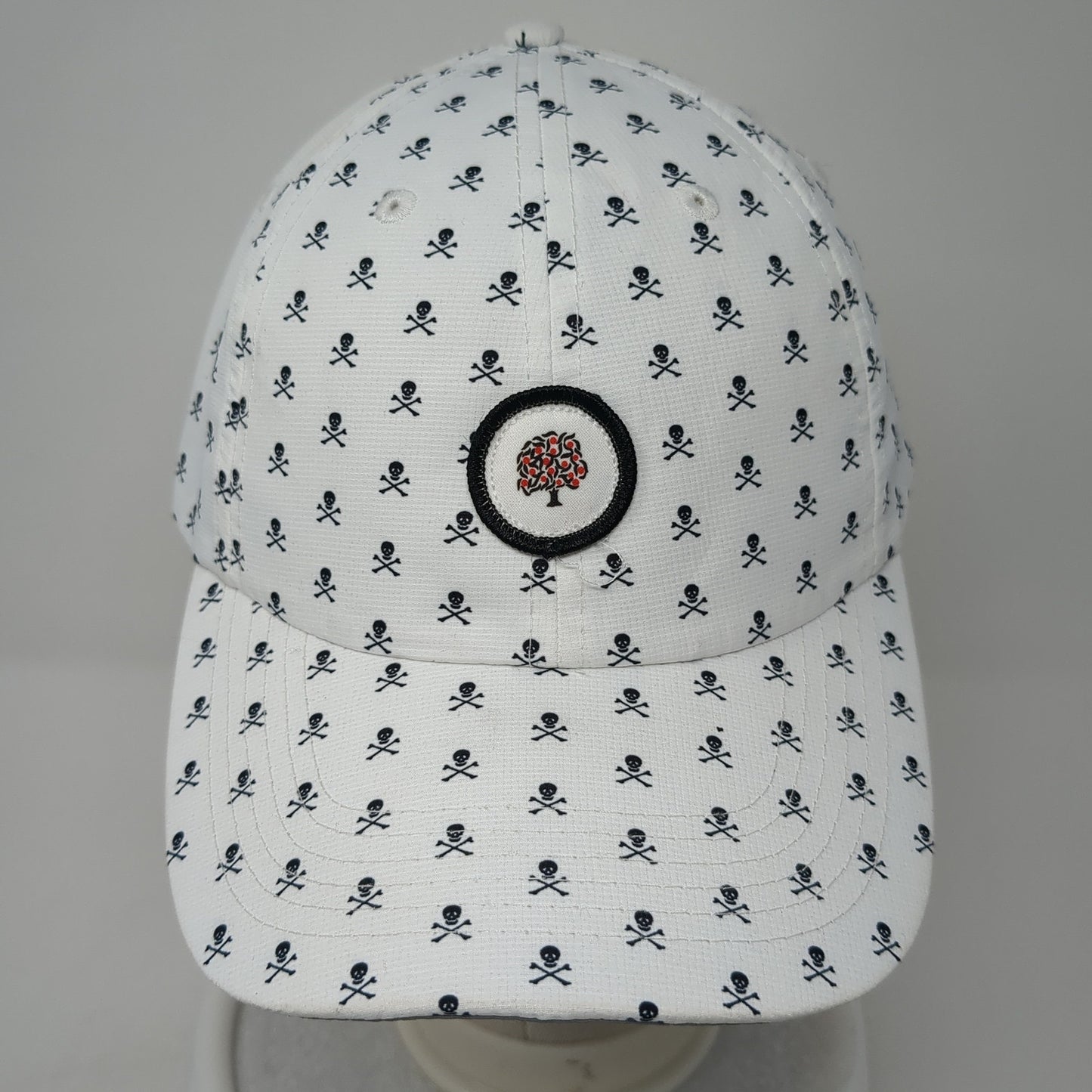 Skull & Crossbones Strapback Hat White One Size Adjustable Imperial