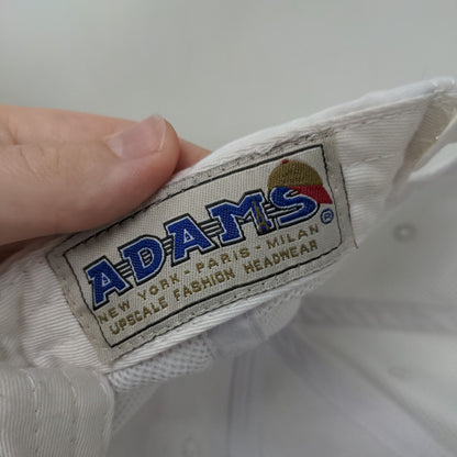 Delta Strapback Hat White One Size Adjustable Embroidered Vented Holes Adams