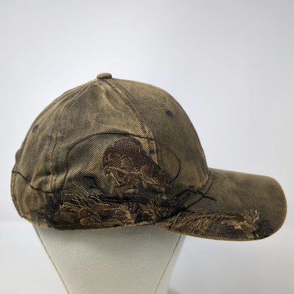 DRI DUCK Vega Baseball Cap Brown One Size Distressed Fish Wildlife Strapback Hat