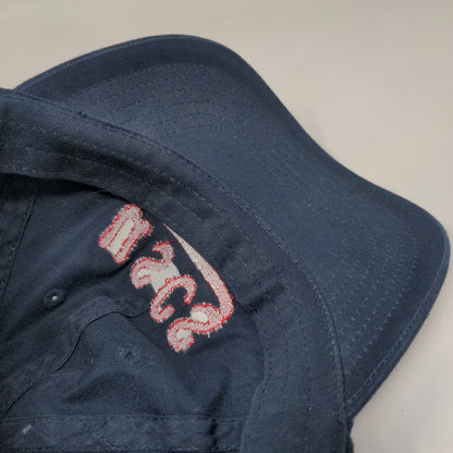 USCS Strapback Hat Blue One Size Adjustable Embroidered 6 Panel Imperial