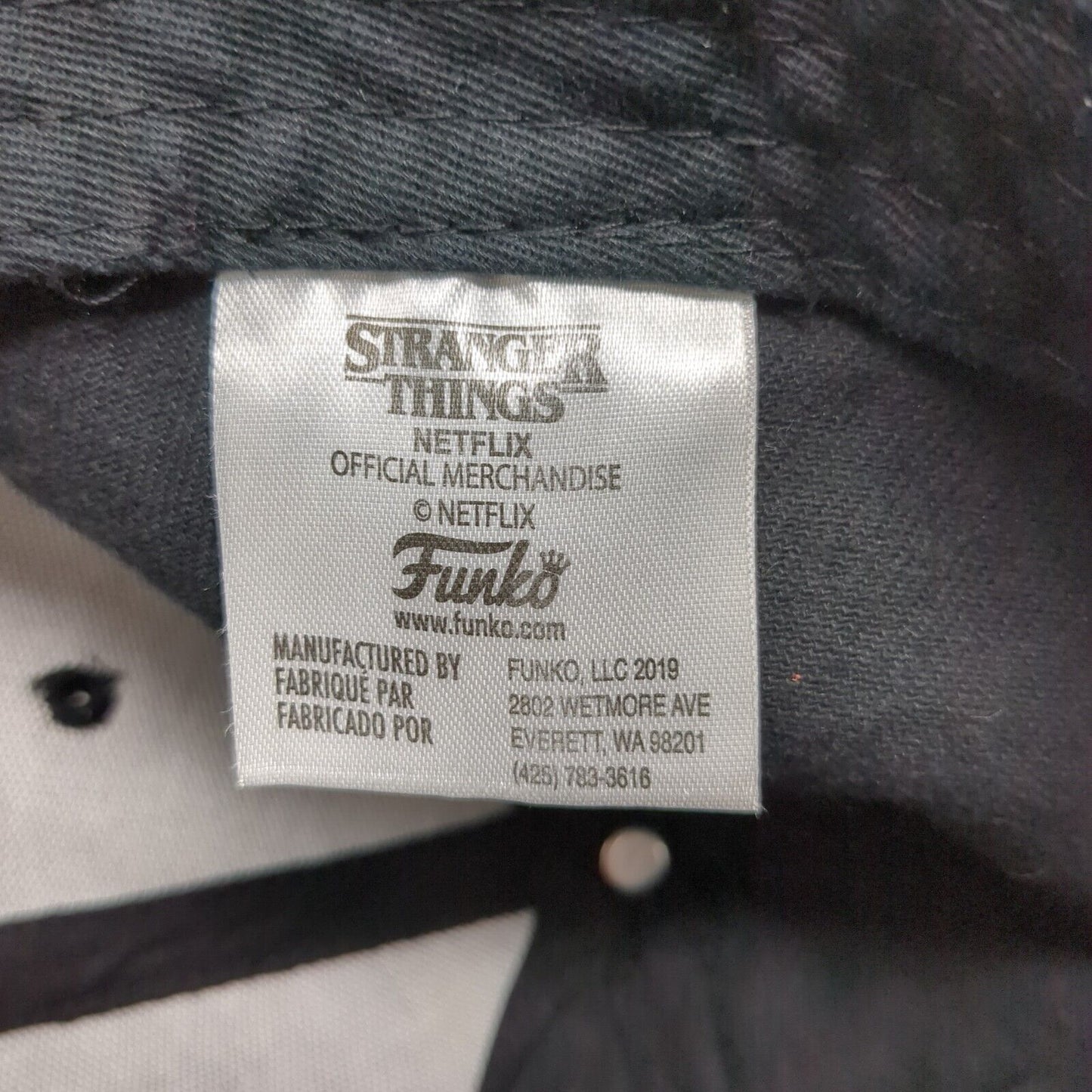Camp Know Where Slideback Hat Black OSFM Stranger Things Netflix Funko