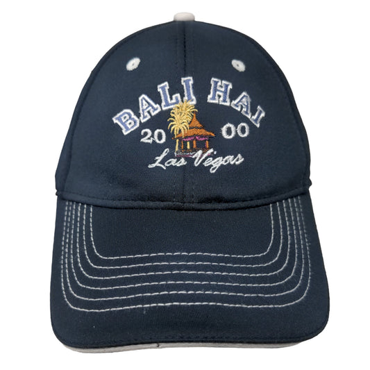 Ahead Men's Fitted Hat Blue Stretch Embroidered Bali Hai Las Vegas Vintage 2000