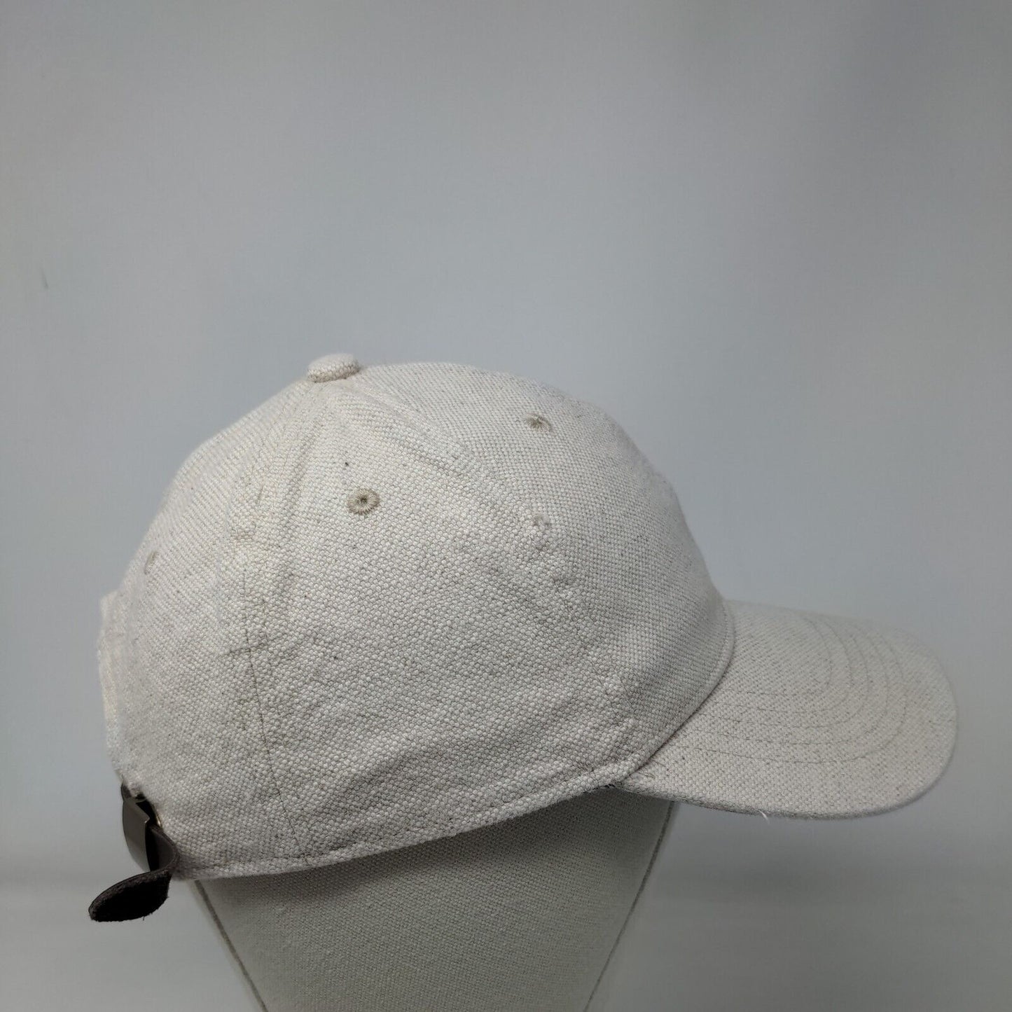 Unbranded Slideback Hat Tan One Size Adjustable Vented Holes 6 Panel Blank