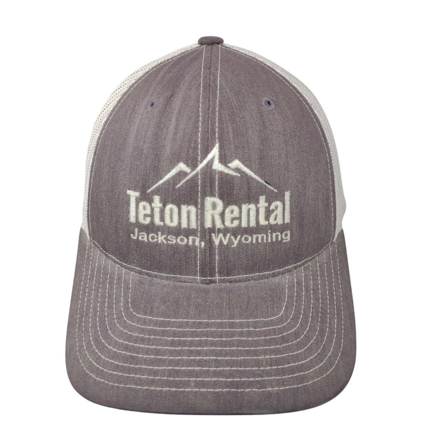 Teton Rental Snapback Trucker Hat Gray OSFA Mesh Back Richardson