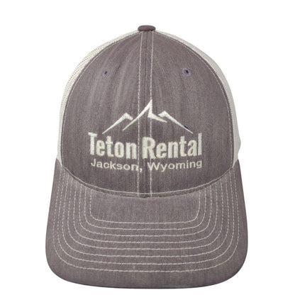 Teton Rental Snapback Trucker Hat Gray OSFA Mesh Back Richardson