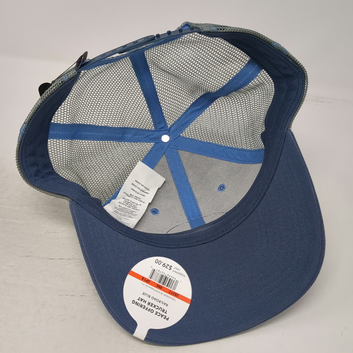 Patagonia Trucker Hat Blue One Size Climbing Bird Patch Mesh Back Snapback