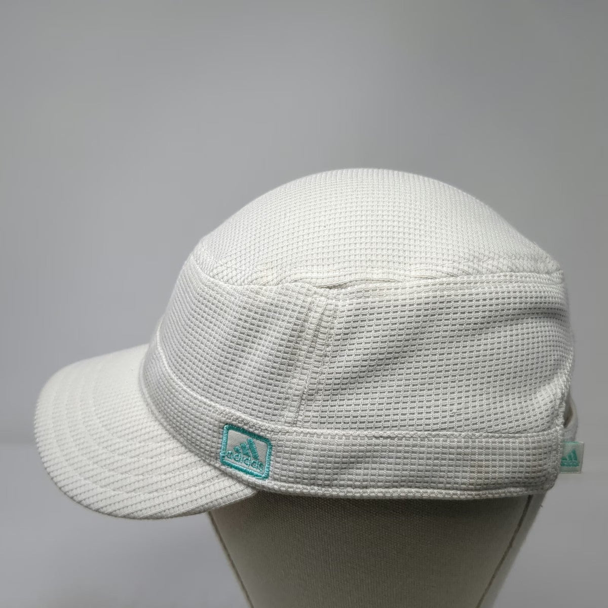 Adidas Army Cap White One Size Waffle Knit ClimaCool Logo Strapback Hat