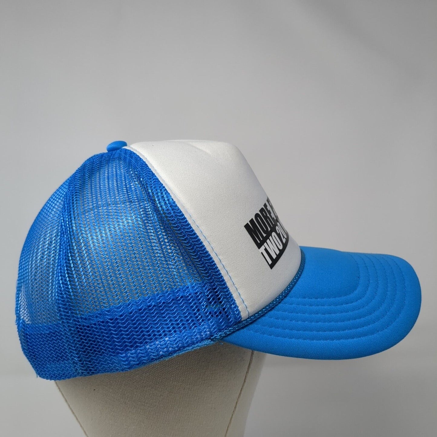 More Fun Than Two 20 Year Olds Rope Trucker Hat Blue One Size Mesh Back