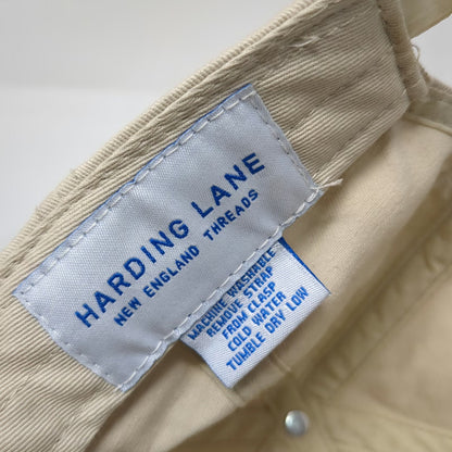 Harding Lane Tuckernuck Baseball Cap Beige One Size Cotton Slideback Hat Logo