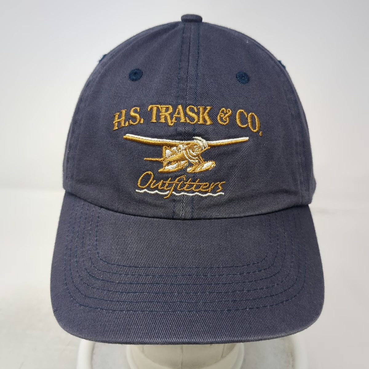 H.S. Trask & Co Baseball Cap Blue One Size Floatplane Bison Footwear Cotton Hat