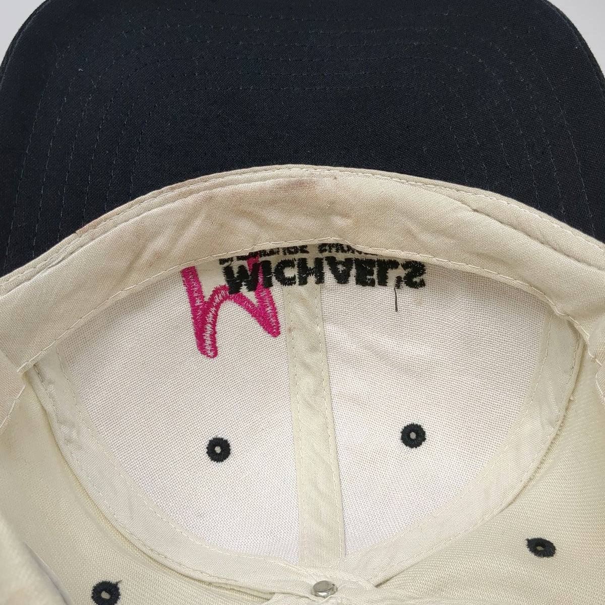 Cotton Deluxe Michael's Furniture Showplace Beige Black Baseball Cap OSFM Hat