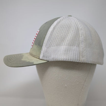 Columbia PFG Gray XL Baseball Cap Fish American Mesh Stretch Fit Hat Outdoor