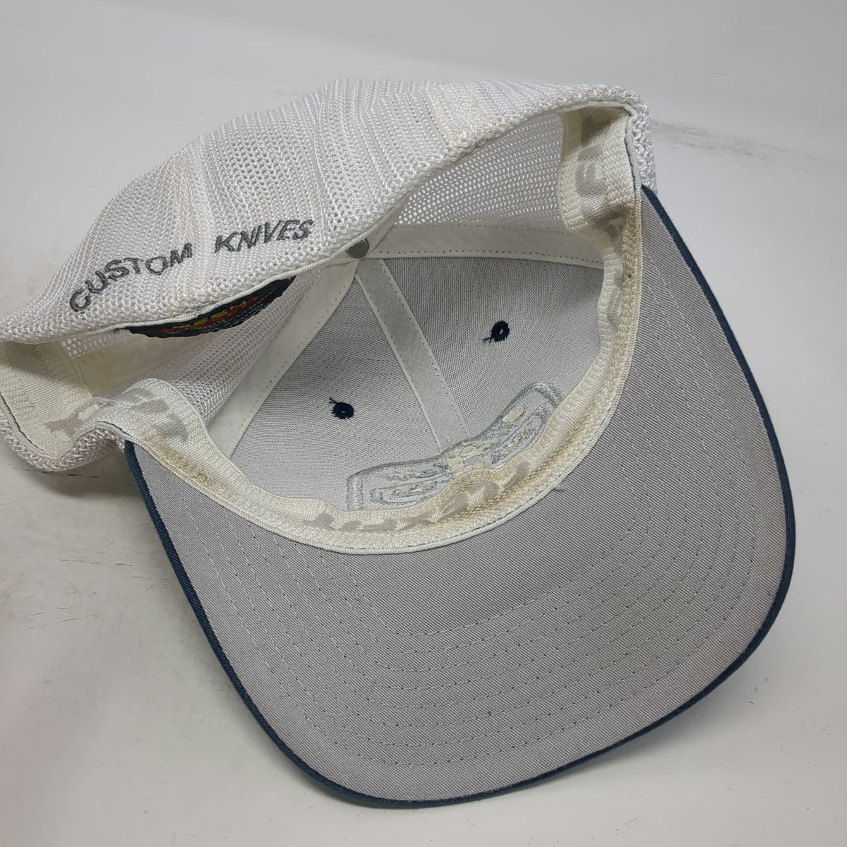 Yupoong Baseball Cap Blue One Size Custom Knives Mesh Back Fitted McNabb Hat